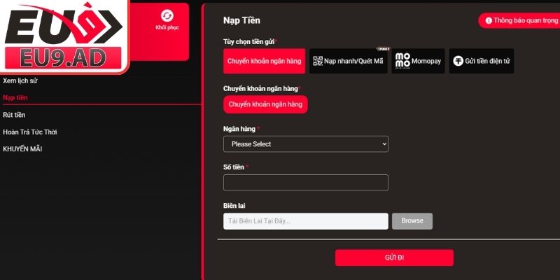 Thông qua ngân hàng nội địa
