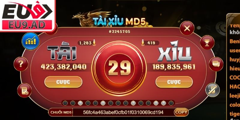 Thuật toán MD5 trong Tài Xỉu
